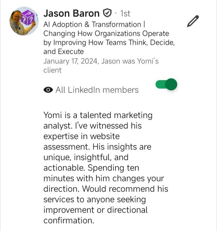 Jason Baron testimonial